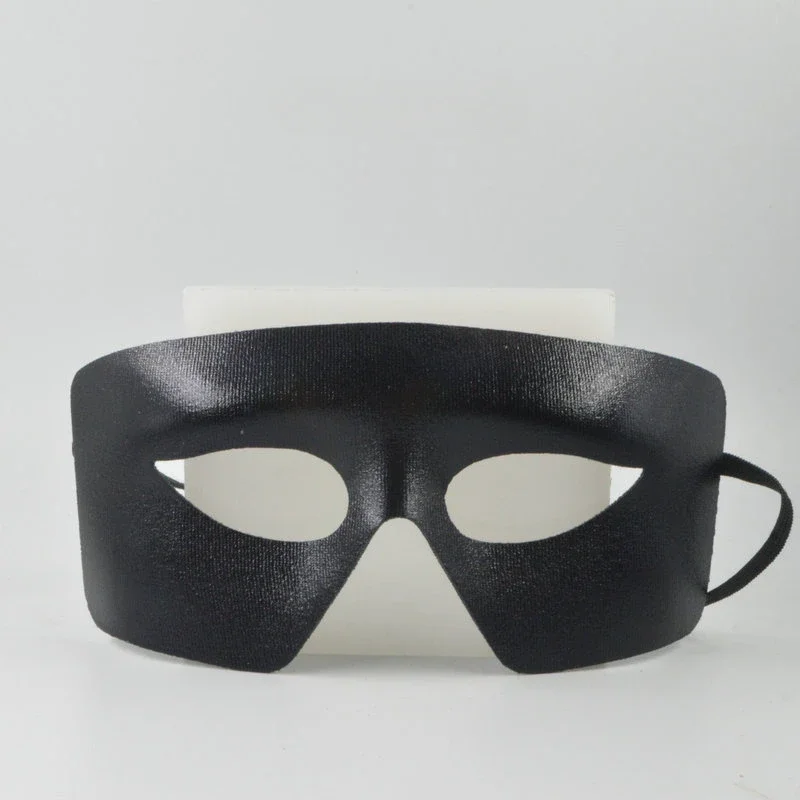 Half Face Mask for Men, Retro Simple Plastic Mask, Monochromatic Theme Party Mask, Halloween Costumes, Decoration Accessories