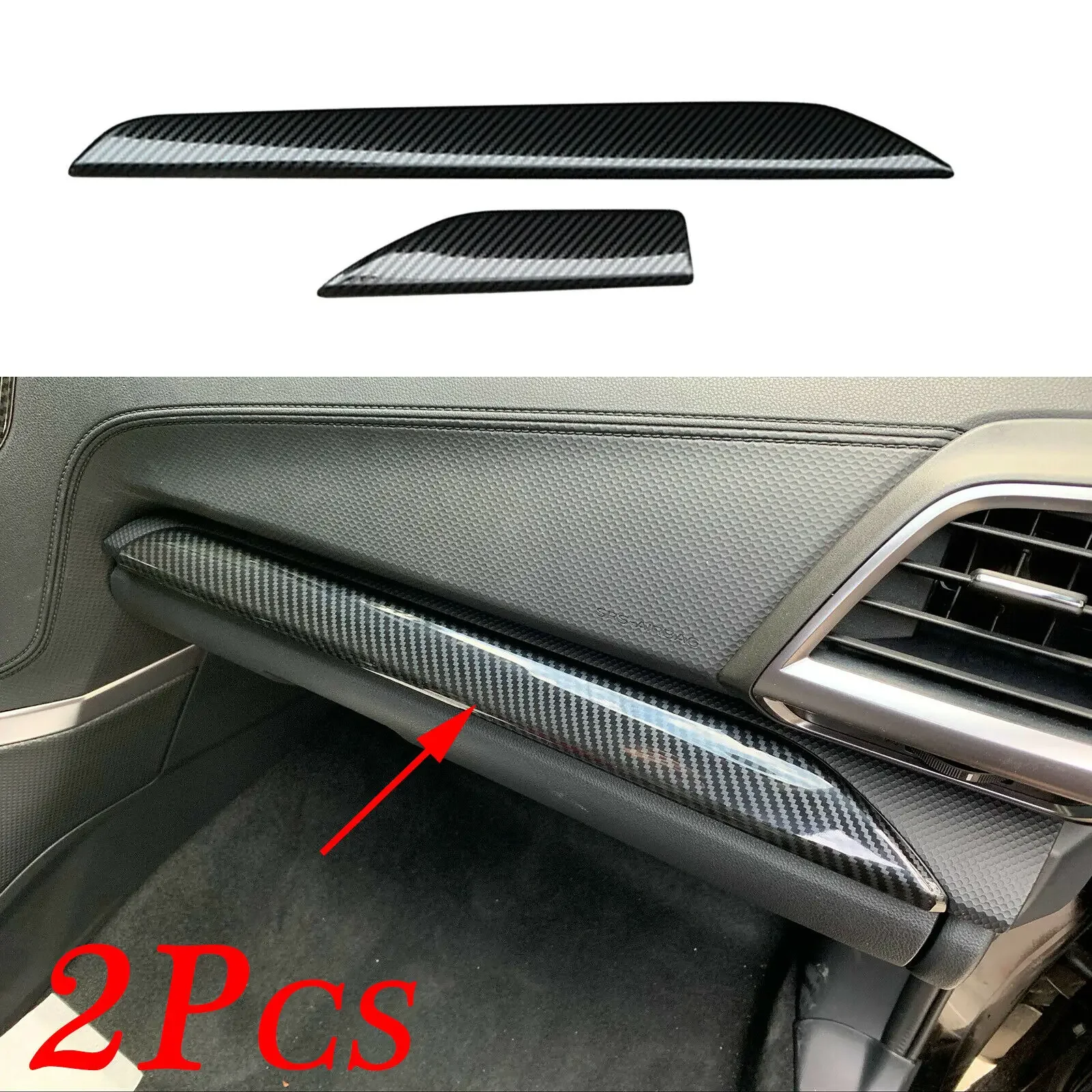 

Carbon Fiber Interior Dashboard Console Cover Trim Stripes For Subaru Forester SK 2019 2020 2021 2022 Accessories