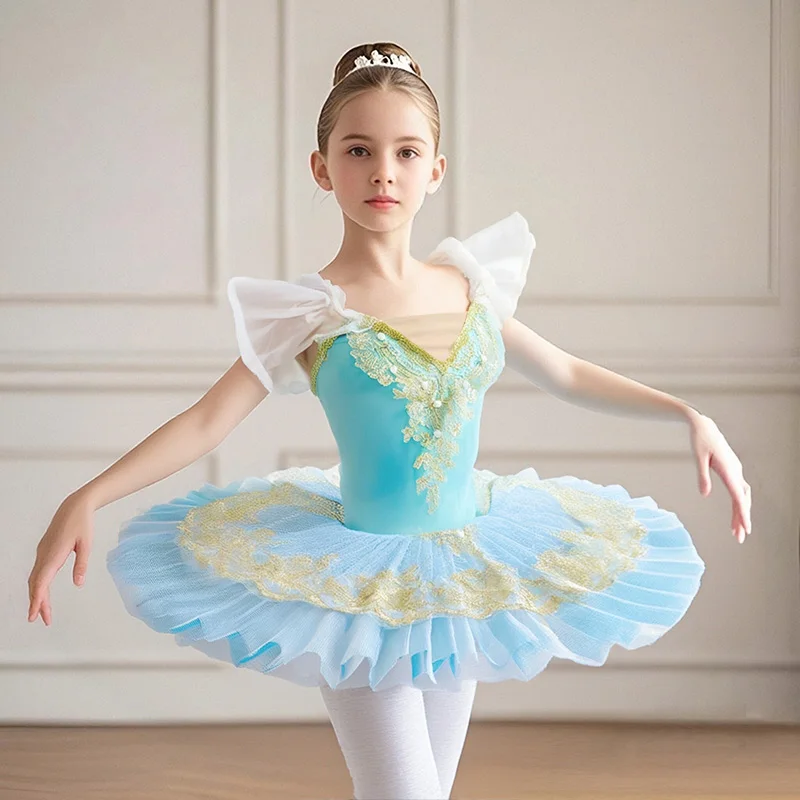 전문 발레 의상 클래식 발레리나 발레 투투 어린이 아동 성인 팬케이크 투투 댄스 발레 드레스 소녀용