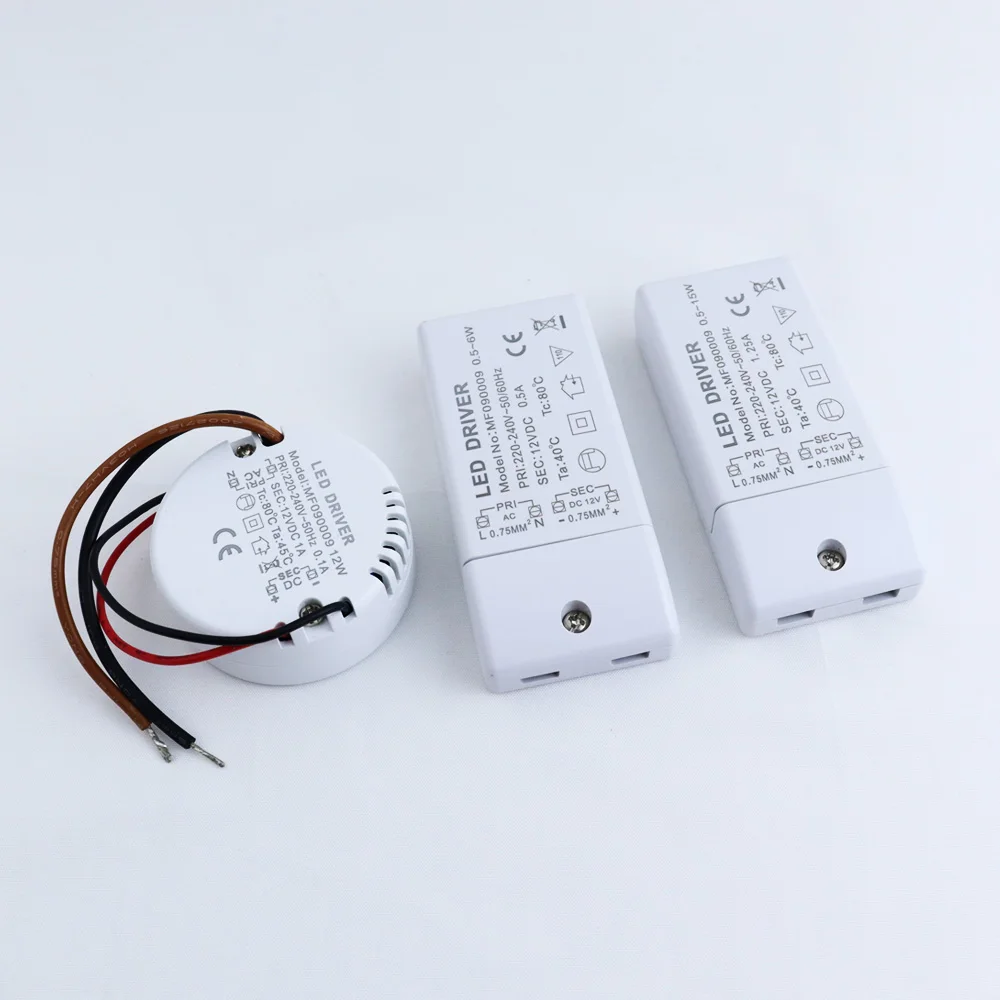 

6W 12W 15W 30W 50W 60W LED Driver 220V to DC12V 24V Power Supply Adapter LED Light Transformer for MR16 / MR11 Lamp Bulb