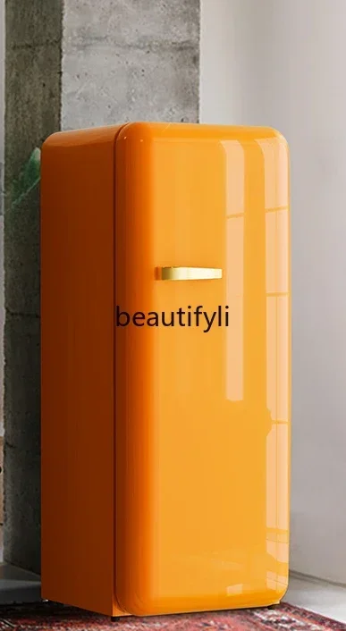 Z189 Paint retro refrigerator household large capacity single door freezer high value cute color  281L