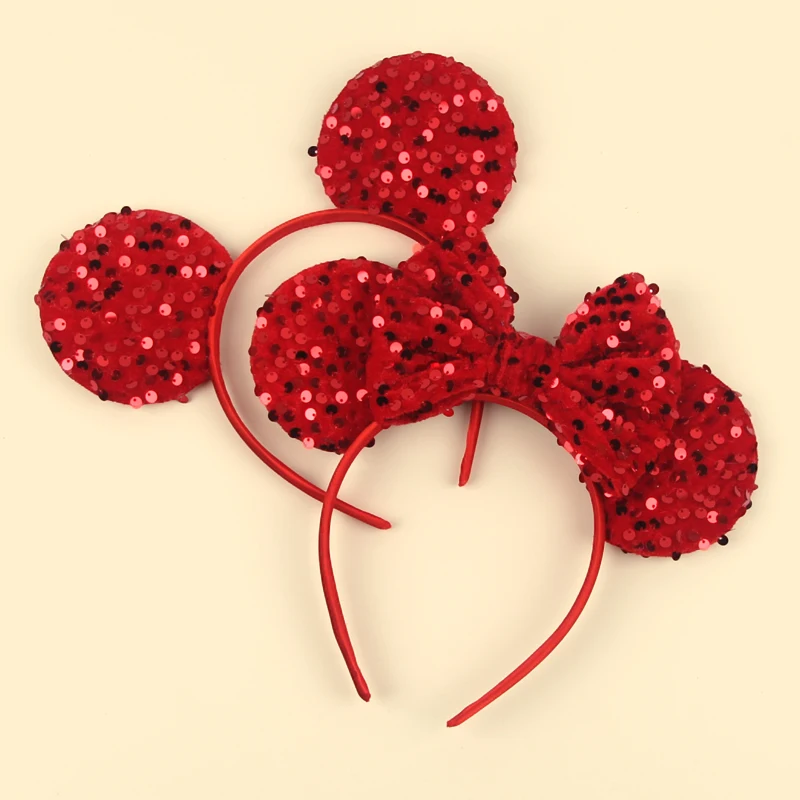 HEROCROSS Niedliches Haarband mit Mausohren für Erwachsene, buntes Haarband mit Schuppenmuster und Pailletten, Haaraccessoires für Damen, Kinder, Mädchen, Partygeschenke. – Detail 11