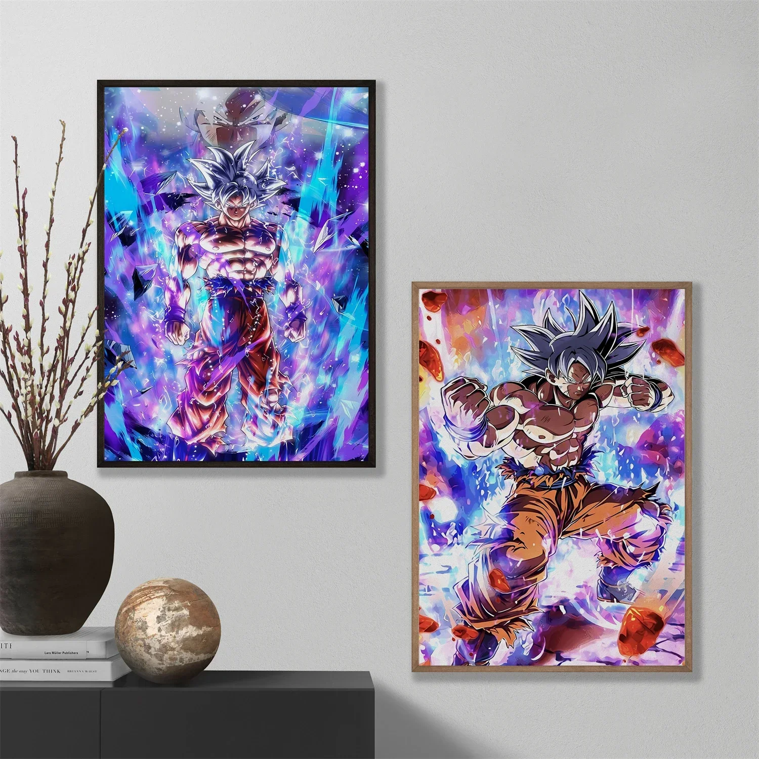 Japanese Hot Blooded Anime Character Dragon Ball Poster Super Saiyan Goku Vegeta Picture High Quality HD Art Decoration Painting