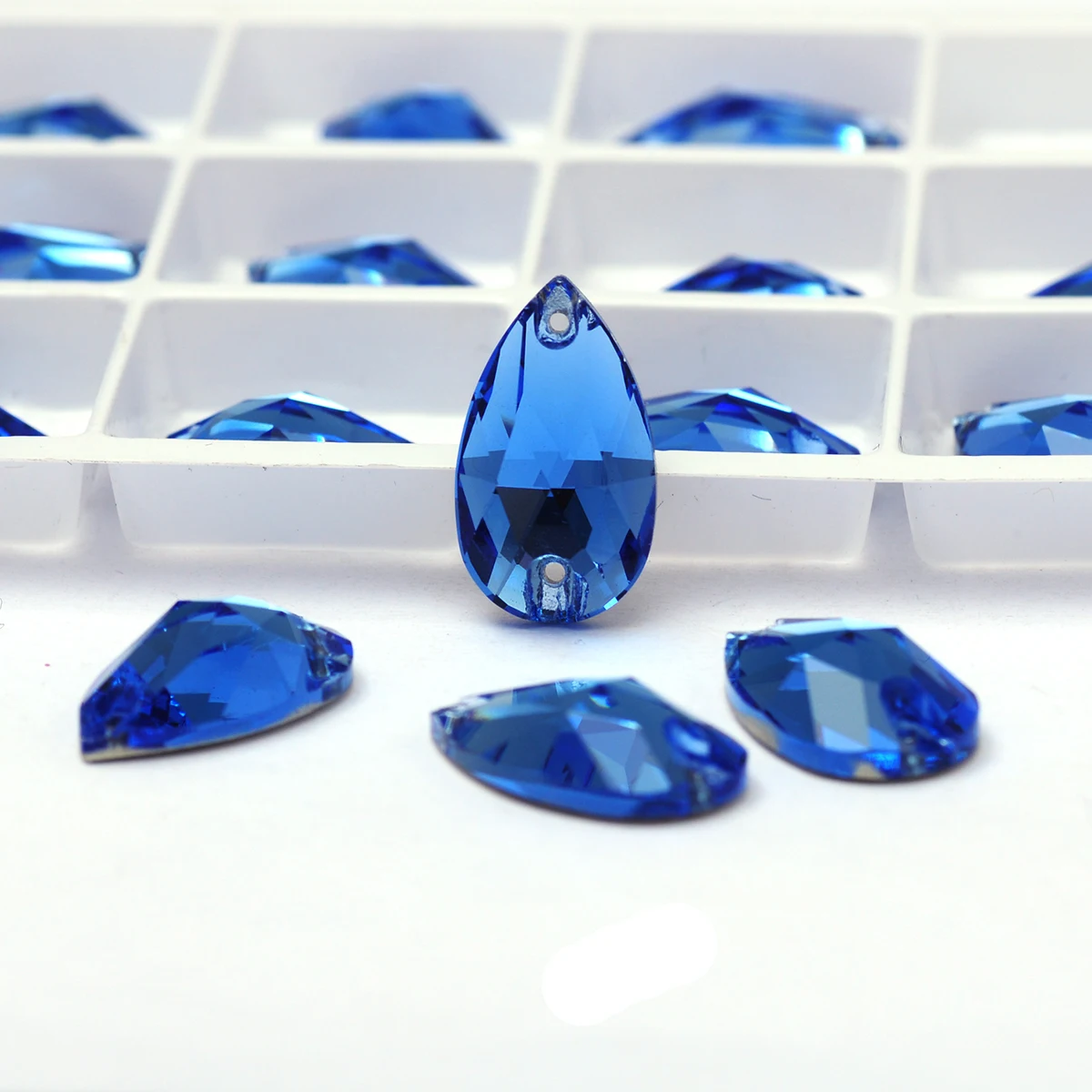 PUBRILEX Flache Strasssteine zum Aufnähen, Glasdiamanten, DIY-Heimdekorationen, bunte Kristallsteine zum Nähen für Kleider und Taschen – Detail 3