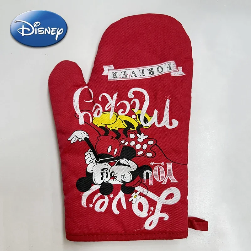 Disney Mickey Mouse Minnie Mouse Oven Gloves Cute Cartoon Figure Baking Cooking Anti-scald Insulation Microwave Glove Right Hand