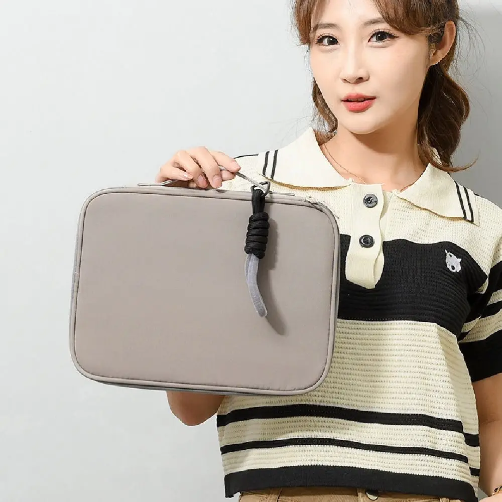 Morandi Laptop Sleeve Bag Shockproof Elegant Tablet Carring Case Breathable with Lanyard Computer Storage Bag for Business Trave