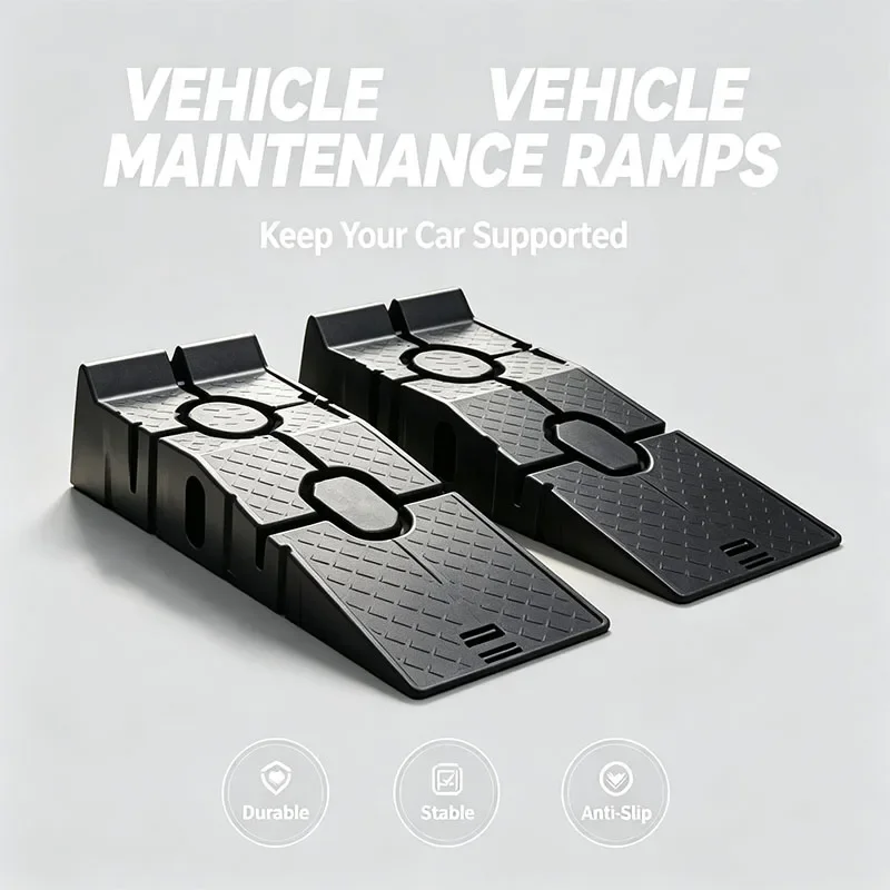 Car Maintenance Ramp Heavy Duty Plastic Vehicle Lift Block for Oil Changing & Auto Repair Work
