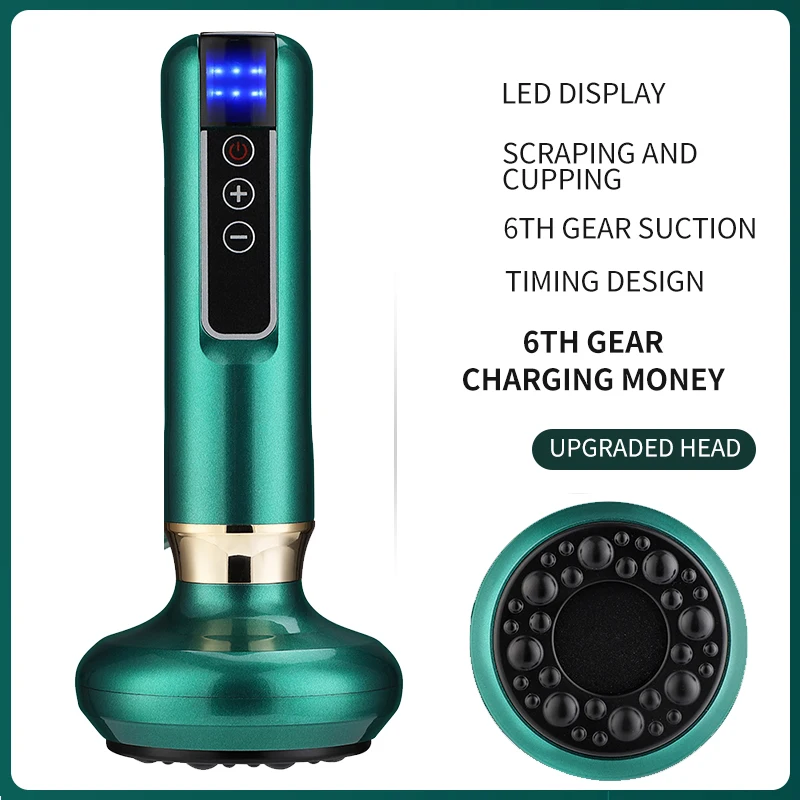 Smart Body Massage Zuig Vacuüm Cupping Apparaat 6/12 Niveaus Anti Cellulite Verwarming Blikjes Terug Guasha Scarping Chinese Meridiaan