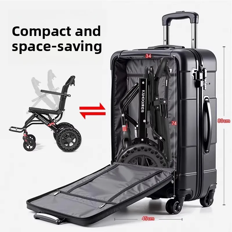 Lightweight Foldable Travel Wheelchair