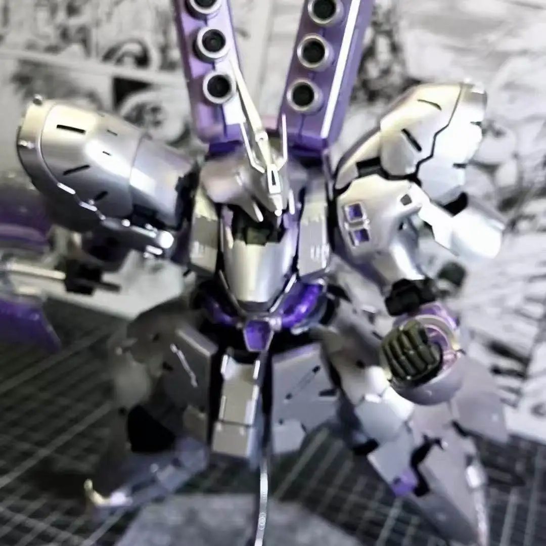 GAOGAOModel Rg Sazabi Rainbow Silver Body Paint Assembly Actionfigur Msn-04ff 1/144 Scale Kit Anime Figur Geburtstagsgeschenk