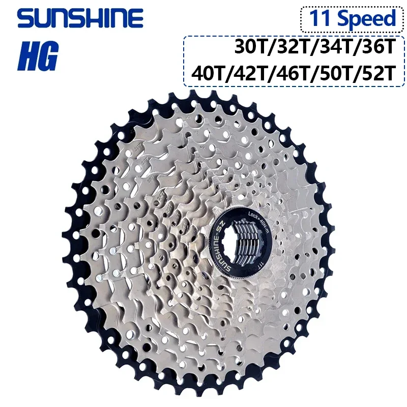 SUNSHINE 11 Speed Cassette for SHIMANO HG 30T 32T 34T 36T 40T 42T 46T 50T 52T K7 11S Bicycle Sprockets Ordinary Freewheel