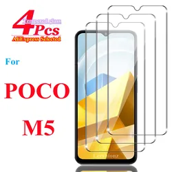 For Xiaomi Poco M5 tempered glass high-definition explosion-proof screen protector glass film 2/4pieces