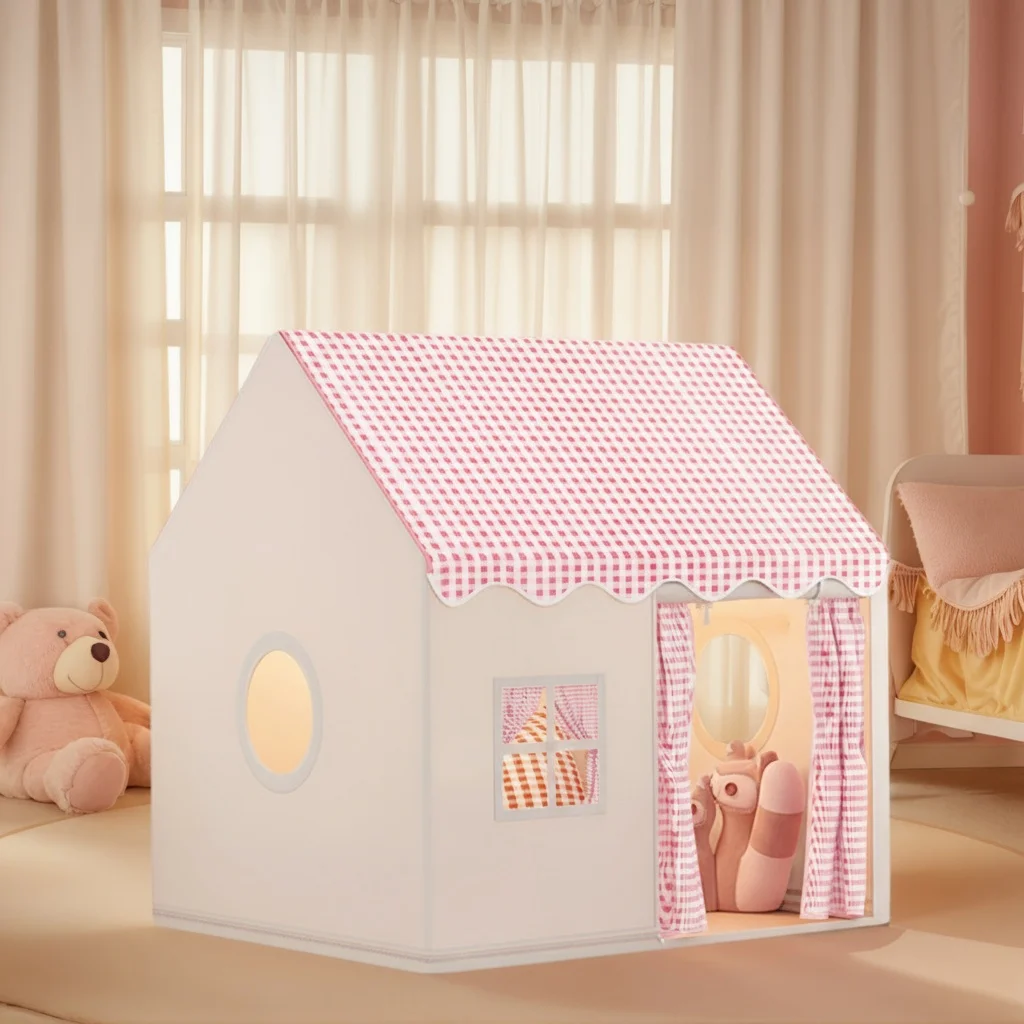 [الترفيه المنزلي] قلعة لعبة الأميرة الخيالية للأطفال، خيمة ألعاب للحفلات الممتعة، لعبة التظاهر الترفيهية في الهواء الطلق، قاعدة سرية للأطفال، مسرح لعبة كبيرة محمولة، هدية مثالية للعطلات، لعبة الشاطئ غير متضمنة