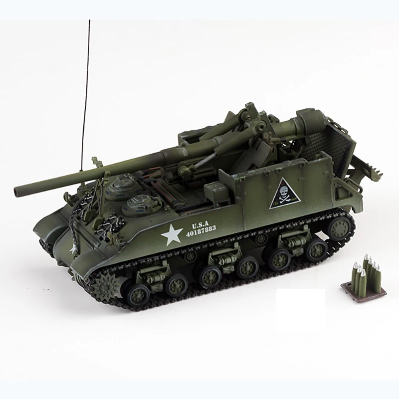 

Die cast 1:72 scale American long legged Tom M40 self-propelled artillery alloy simulation model collectible men's gift