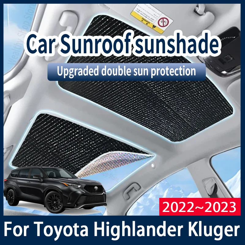 

For Toyota Highlander Kluger XU70 2022~2023 Car Sun Shades Cover Sunroof Sunshade Protector Anti-UV Heat Isolate Accessories