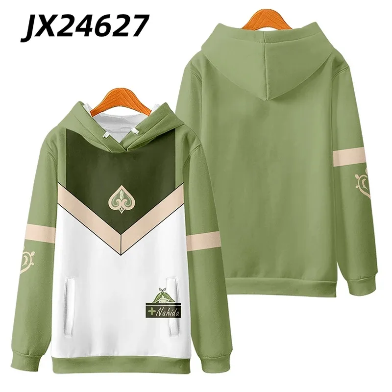 Genshin Impact-Sudadera con capucha para hombre y mujer, 3D jersey con estampado de gran tamaño, ropa de calle de Hip Hop, chaqueta con capucha,