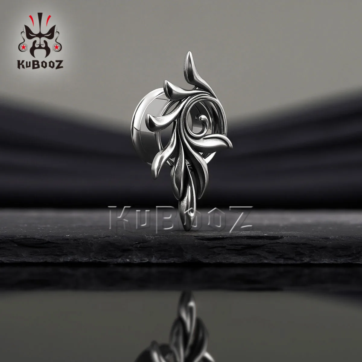 Hypoallergenic Stainless Steel Feather Tail Ear Tunnel Plug