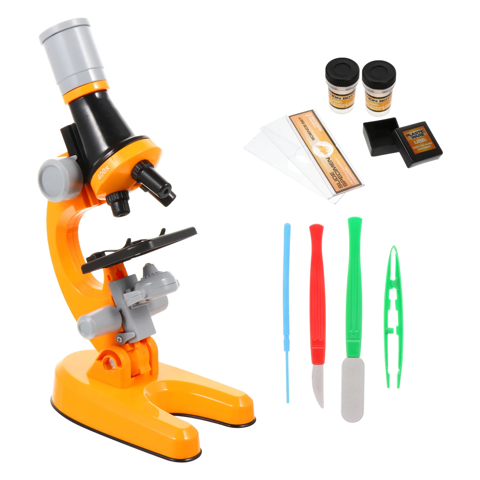 1 conjunto de microscópio biológico educacional ferramenta de aprendizagem científica crianças acessório experimento ângulo ajustável prático das crianças