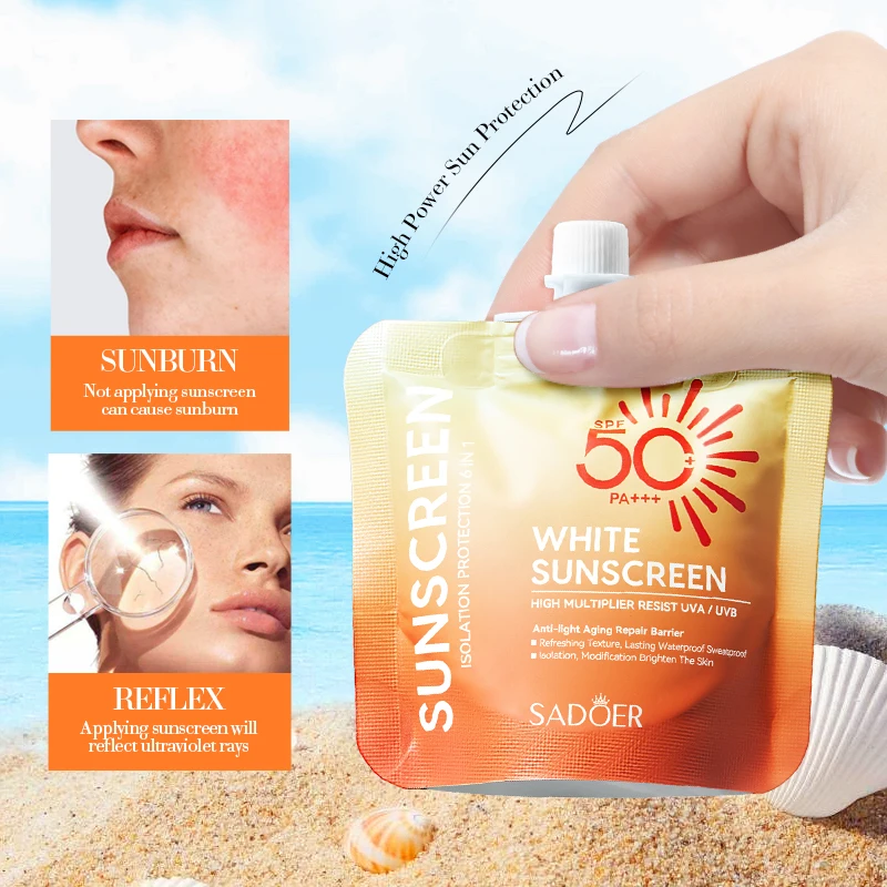 

Daily Sunscreen Moisturizing Skin Tone Antioxidant Refreshing Non-Greasy Long-Lasting UV Protection Sun Cream Face Care Sunblock