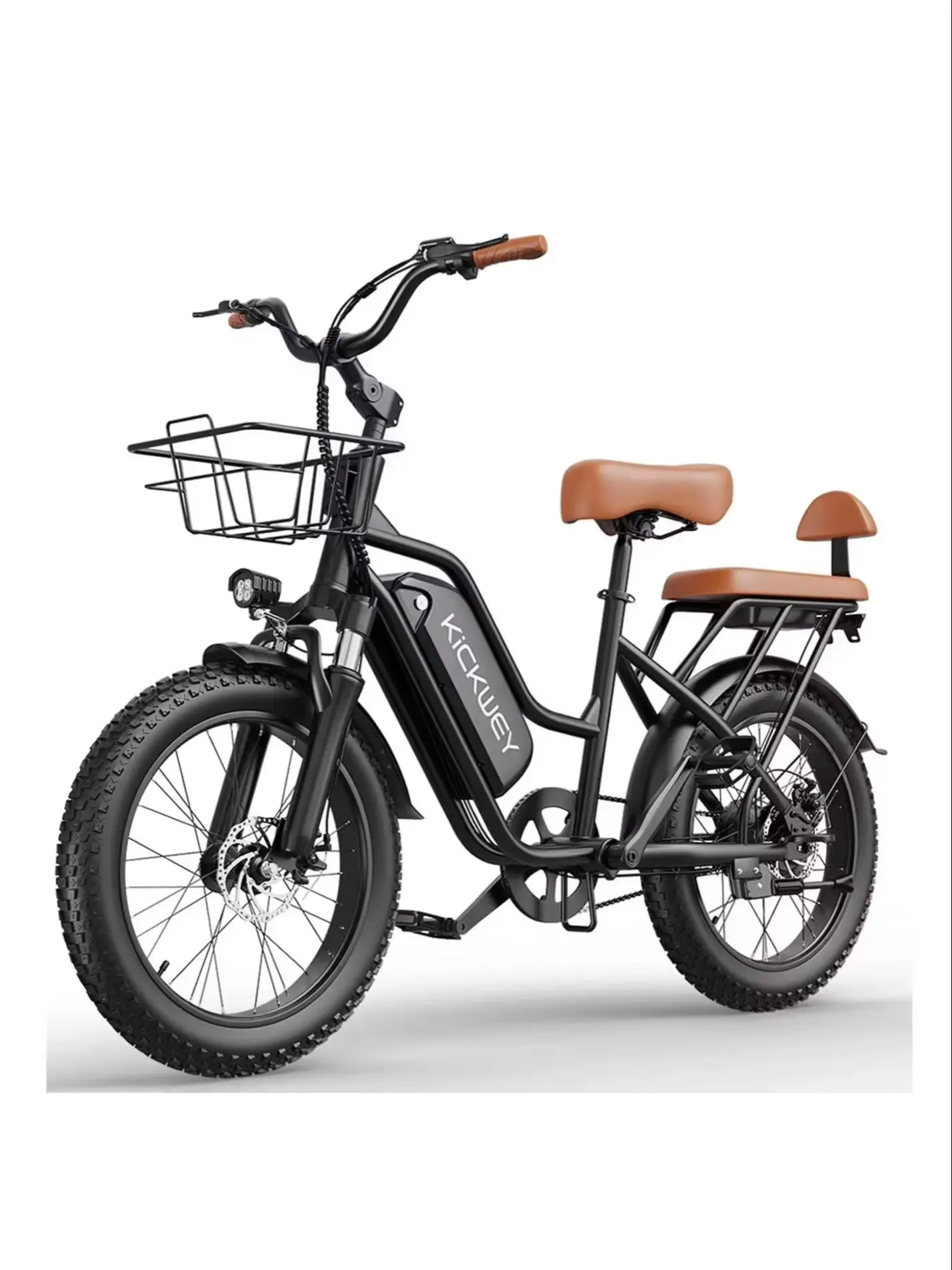 AliExpress kickwey KICKWEY LD20 Adult Electric Bicycle 250W Motor E-bike  20 Inch Fat Tire Men's E-Mountain Bike 48V20Ah Battery Electric Bike