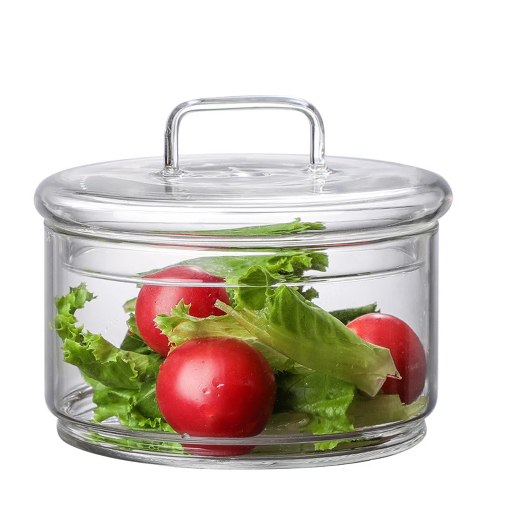 

Sturdy Glass Canister Lid Wide Mouth Round Yogurt Jar Protector Premium Safe Material Fine Craft Glass Cover,canning Jar Lid