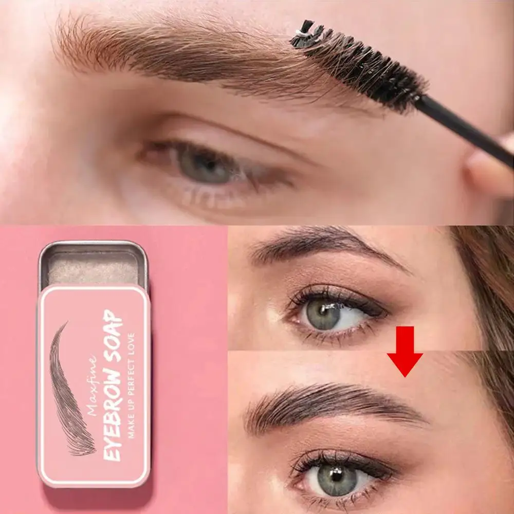 1Pc Eyebrow Styling Gel Brows Wax Sculpt Soap Waterproof Long-Lasting 3D Feathery Wild Brow Styling Easy To Wear Makeup Eyebrow