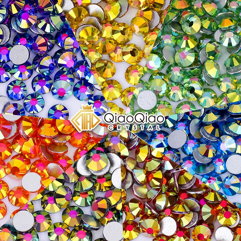 QIAO Kristall-Strasssteine, nicht heißklebend, flache Rückseite, SS6-SS30, Glitzer-Diamanten zum Aufkleben, Glitzersteine für Nagel-Make-up, Bastelarbeiten und Dekorationen – Detail 1