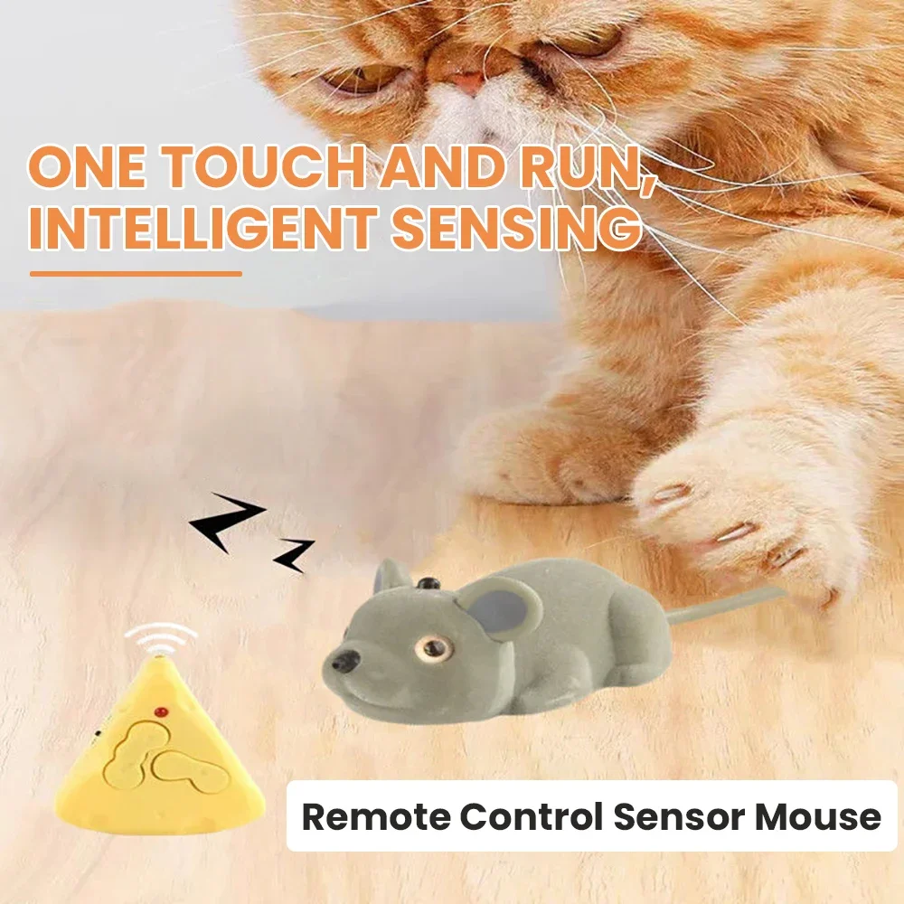 Remote Control Mouse And Cat Toy Simulation Induction Animal Toy Remote Control Mouse Intelligent Obstacle Avoidance Cat Toy