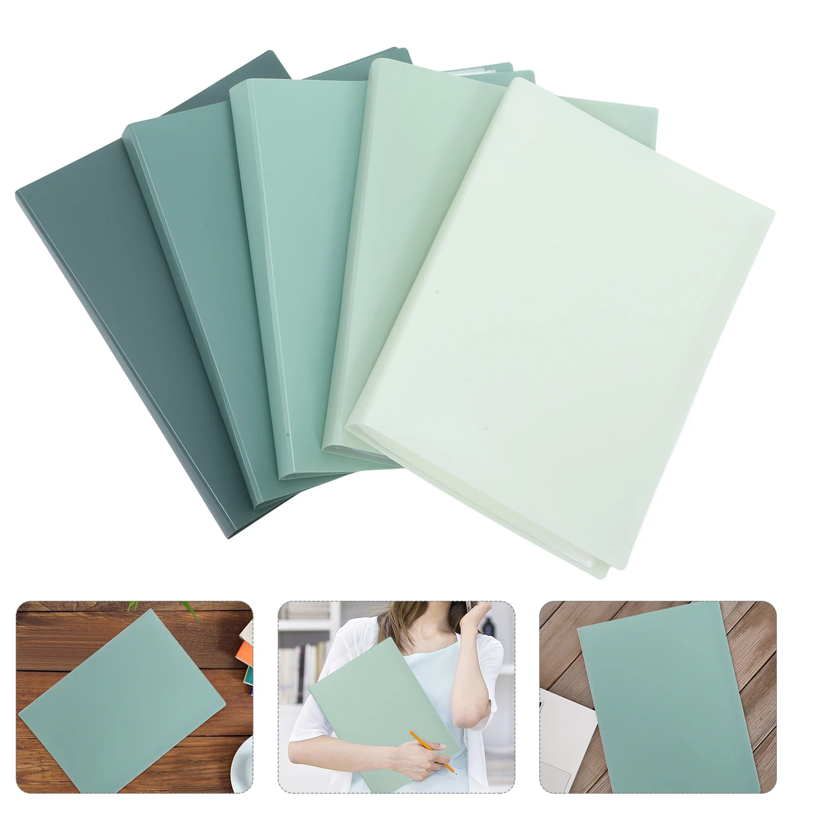 

5pcs Gradient Color Document File Organizer Storage Art Plastic File Folder For Documents Receipts Greeting Cards Poster Storage