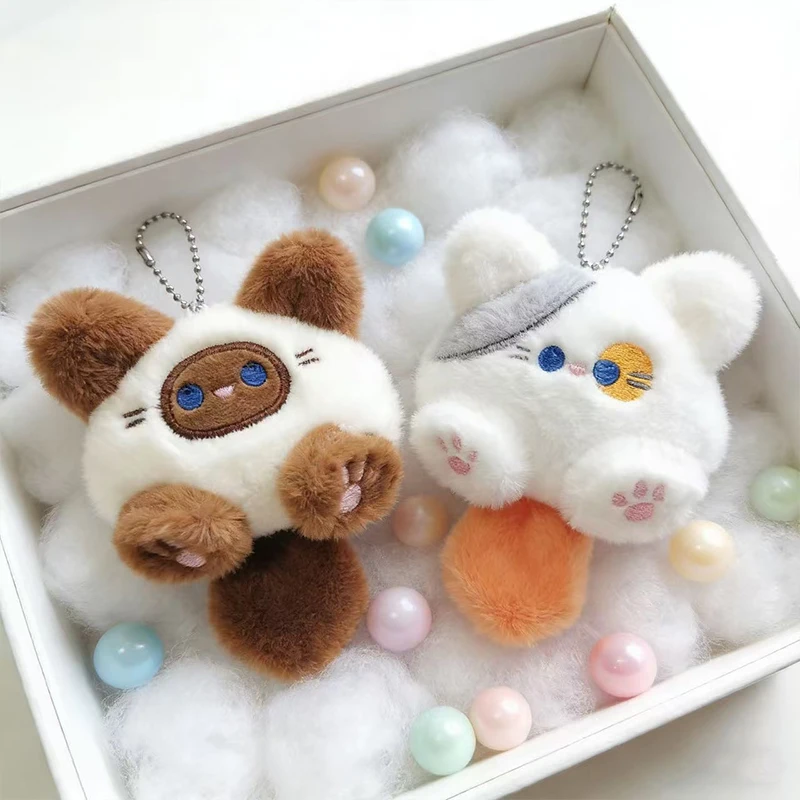 Hot Anime Cartoon called Squeak Cute Plush Cat  Pendant Girl Backpack  Pendant Couple Bag Keychain Decorative Gift