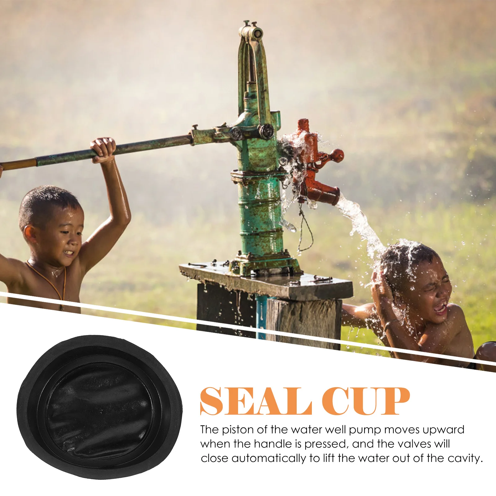 

4pcs 100Mm Replacement Pressure Water Replacement Pitcher Rubber Water For Manual Rubber Well Cup Pump Pump Seal Cup