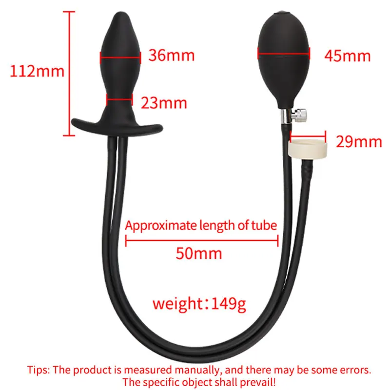 Enema Douche Inflatable Anal Pump Butt Plug Anus Dilator for Rinsing Prostate Massager 2 in 1 Toy for Erotic Sex Games