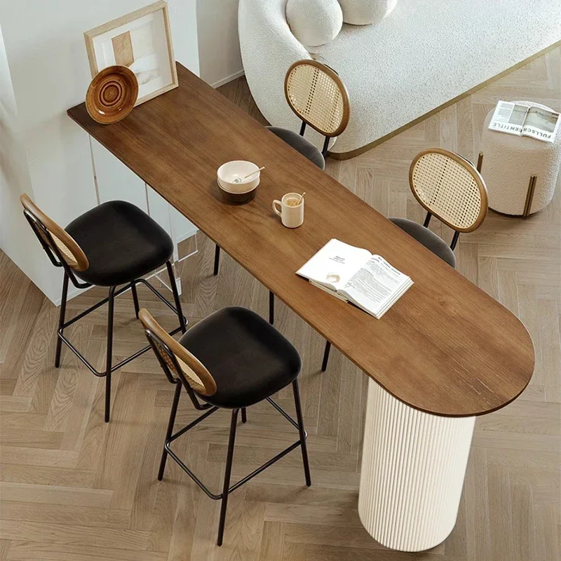 B Mobile Coffee Dining Table Restaurant Kitchen Desk Study Modern Luxury Dining Table Service Mesa Commercial Furniture