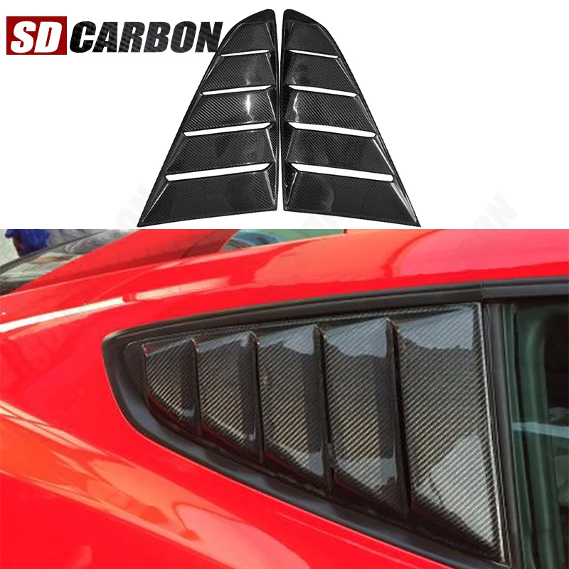 

Для Ford Mustang Cabon волокно, Стайлинг автомобиля, жалюзи заднего стекла, жалюзи заднего стекла автомобиля, боковые жалюзи, вентиляционные автомобильные аксессуары