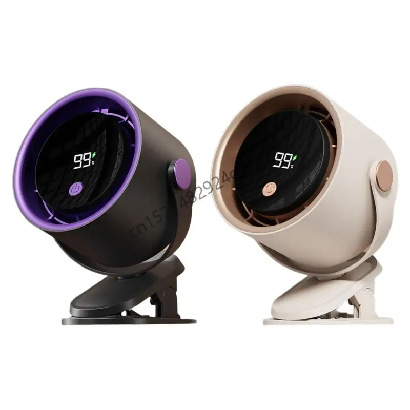 R9CD 100 Speed ​​Desk Fan Rechargable Small Travel Table Fan Fan Strong silencioso ventilador