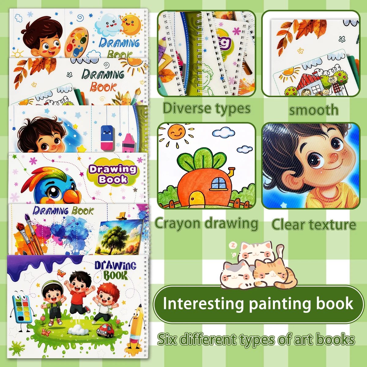 

Детский набор книг с картинками, креативная мультяшная аниме-обложка, 2-5 лет, забавный студенческий праздничный подарок