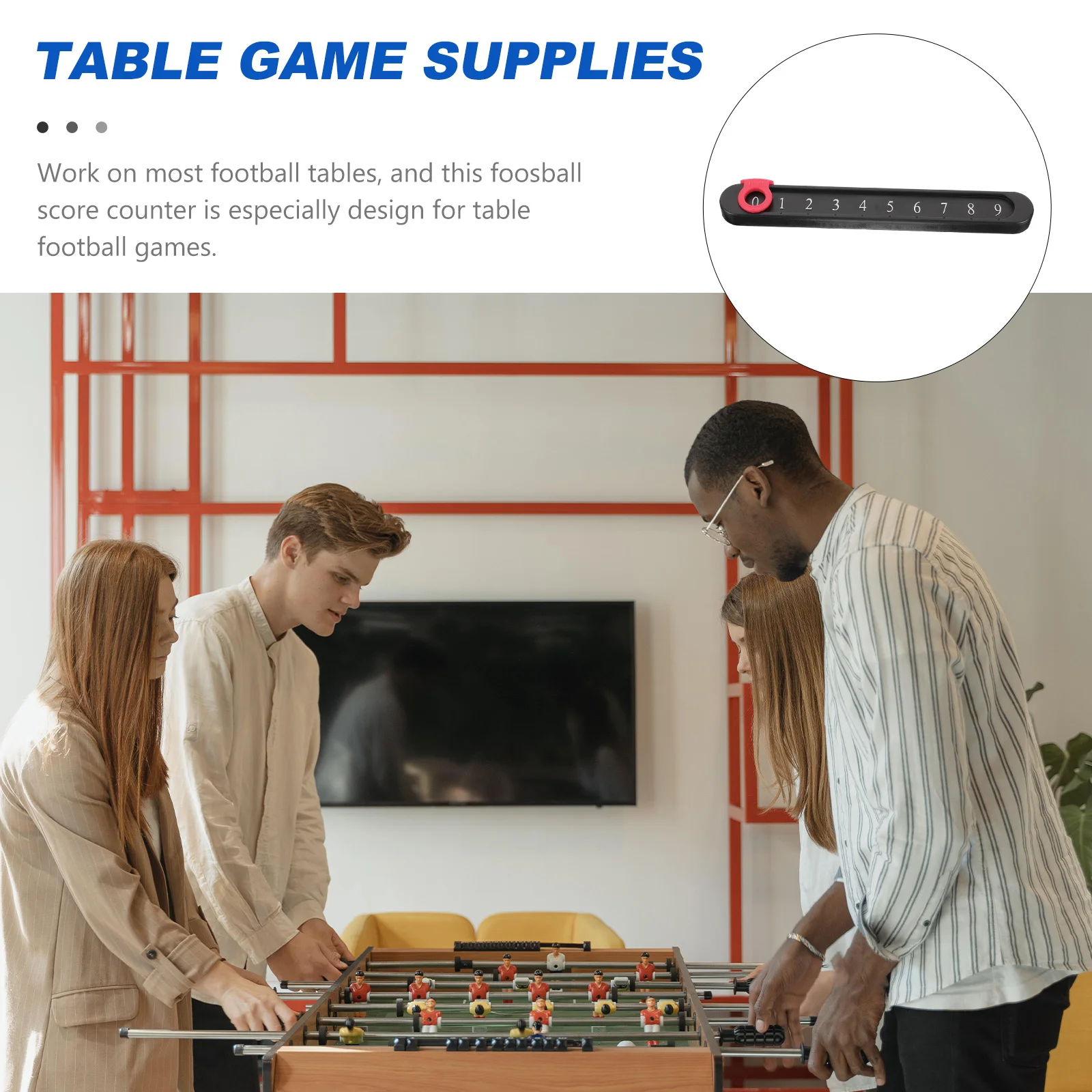 

Foosball Score Counters Black Plastic Table Game Accessories Multifunctional Score Keeper for Soccer Table for Tabletop