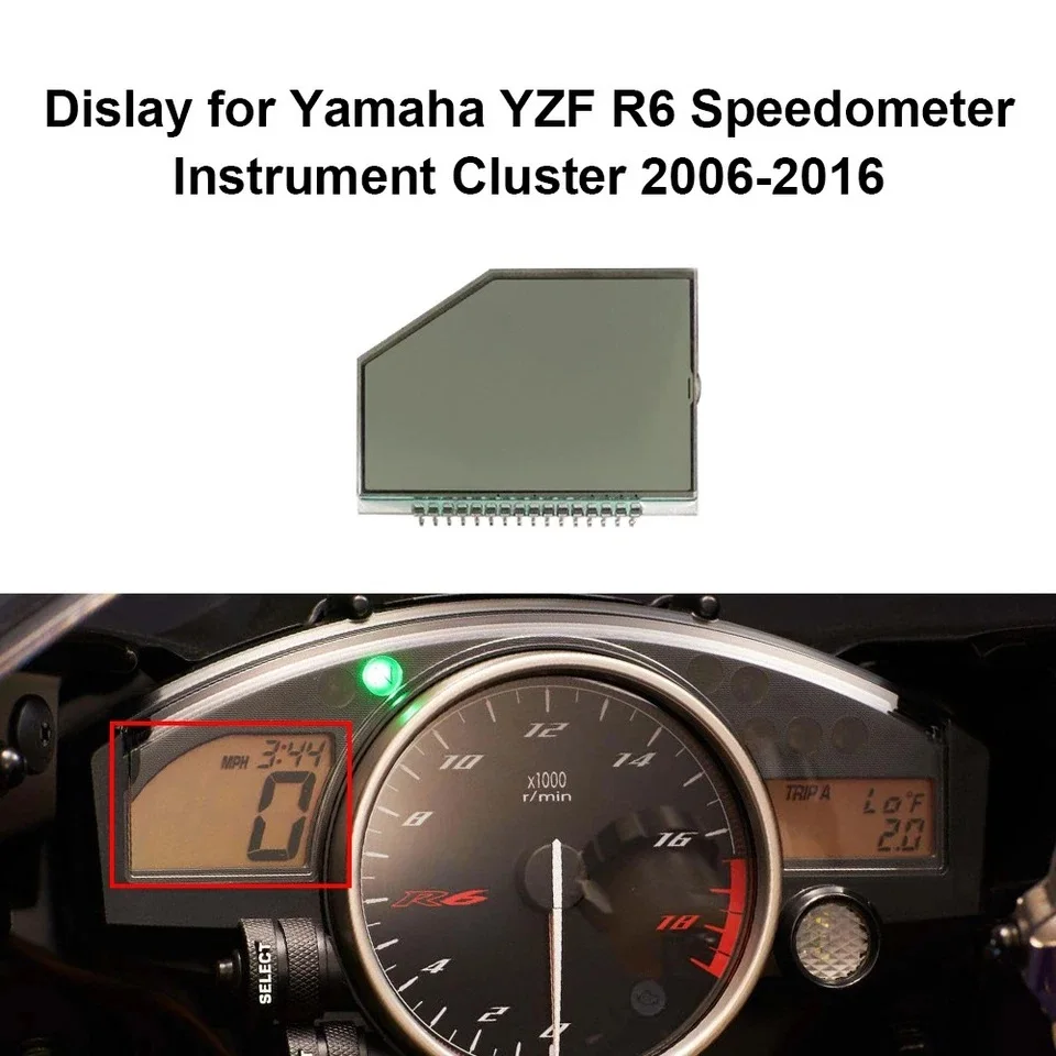 Display for Yamaha YZF R1 R6 Speedometer Instrument Cluster