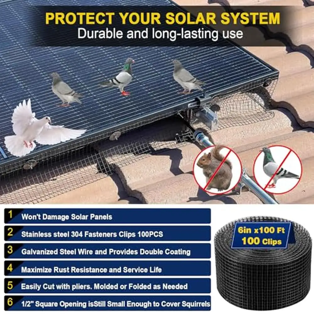 Solar Panel Critter Guard Mesh Kit 6