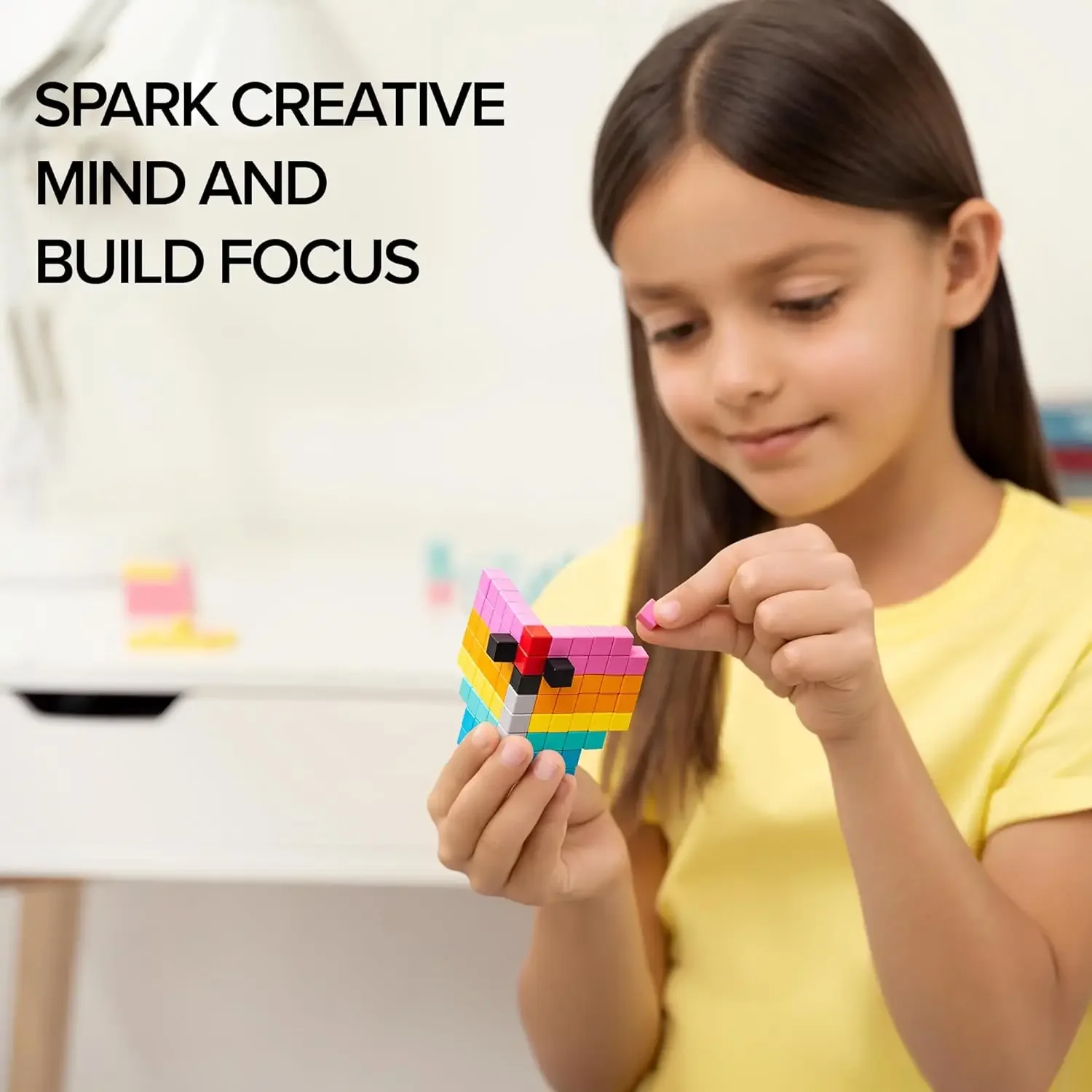 Cubes magnétiques – Animaux noirs et blancs – Cubes magnétiques, jouets de construction de Style Pixel Art, figurines d'animaux, arts et artisanat pour enfants