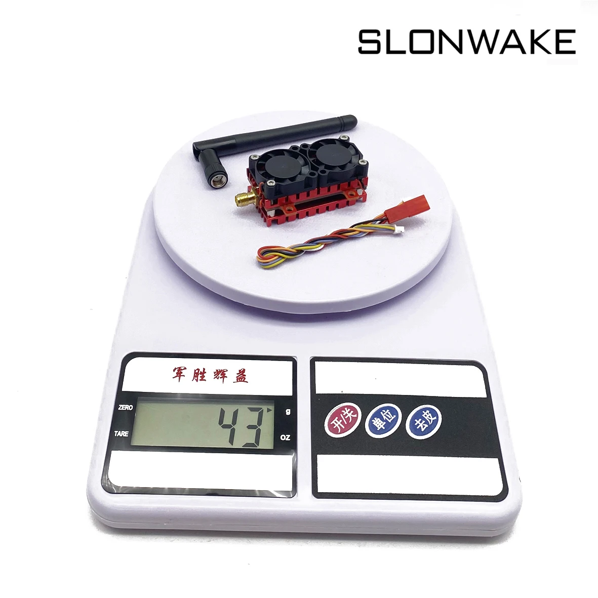 SLONWAKE 듀얼 냉각 선풍기 내장 마이크, 5W 5.8G 48CH FPV VTX 송신기 모듈, 1500TVL 카메라 RC 고정익 드론