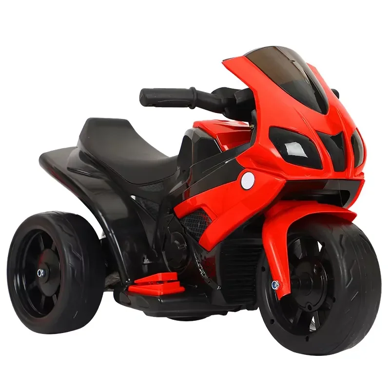 Motocicleta Eléctrica para Niños, Coche de Juguete Autónomo, Triciclo para Montar, Vehículo de Tres Ruedas para Niños