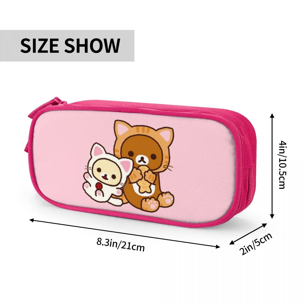 Lovely Rilakkuma Korilakkuma Pencil Cases Pencilcases Pen Box for Student Large Storage Bag Students School Gift Stationery