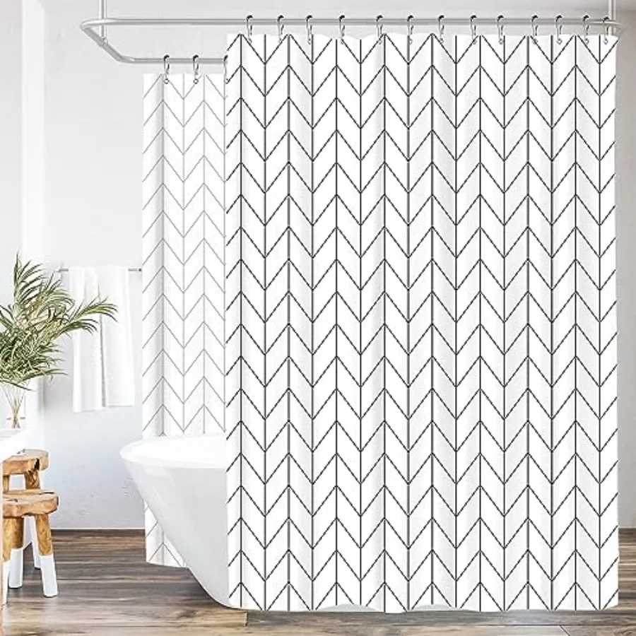 

Душевая шторка Clawfoot Tub Chevron 180x70 дюймов, полностью закрывающая ванну, белая, с узором «ёлочка», круглая, для отдельностоящих ванн, Ov