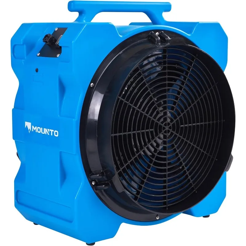 MOUNTO 16-Inch Axial Blower Exhaust Fan - 1HP, 5000 CFM, 200pa, Durable, Stackable, Ductable for Efficient Ventilation