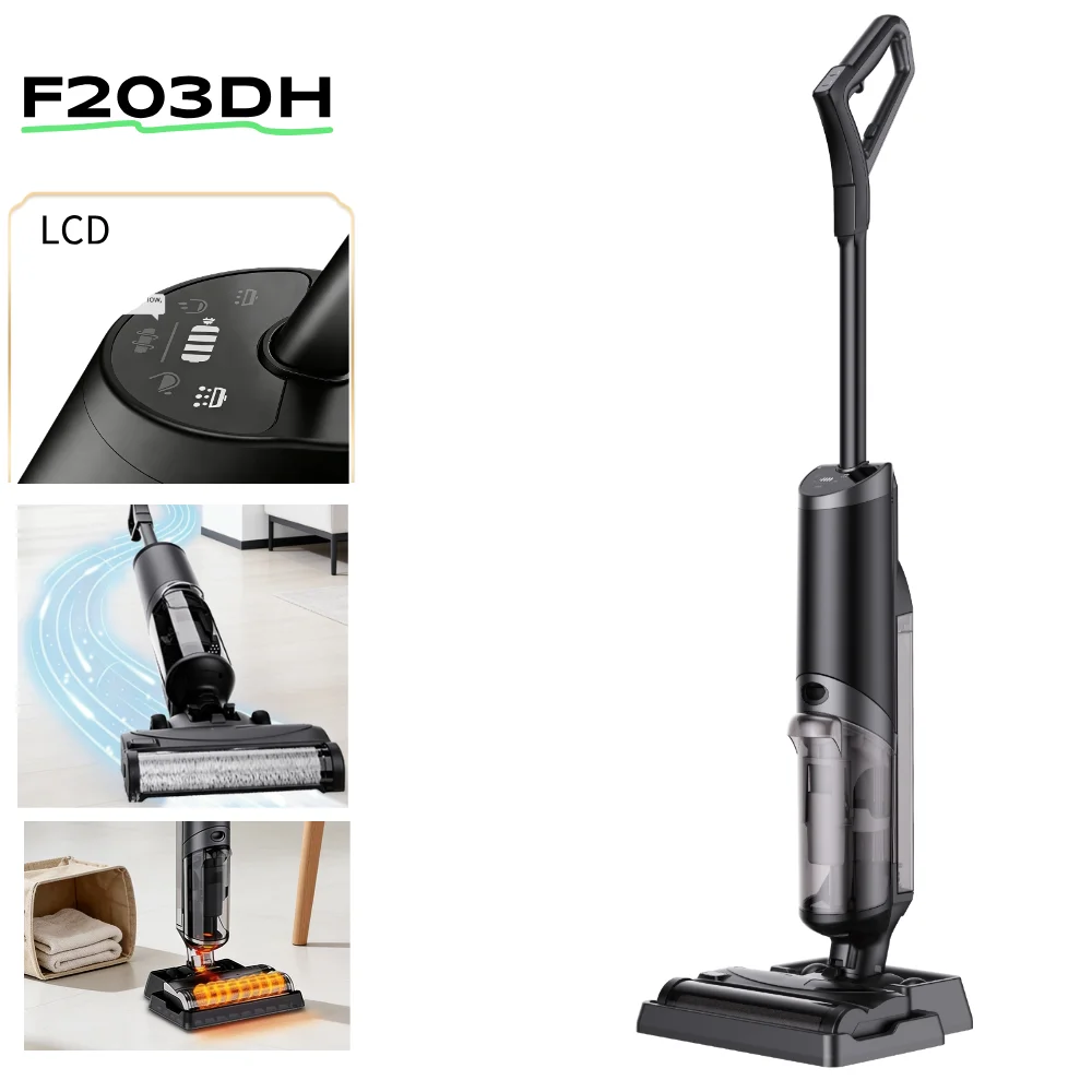 

200W Cordless Wet Dry Vacuum Cleaner Multi-Surface Hard Floor Cleaner and Mop, Wet Dry Vacuum with Dedicated Dry Vacuum Mode