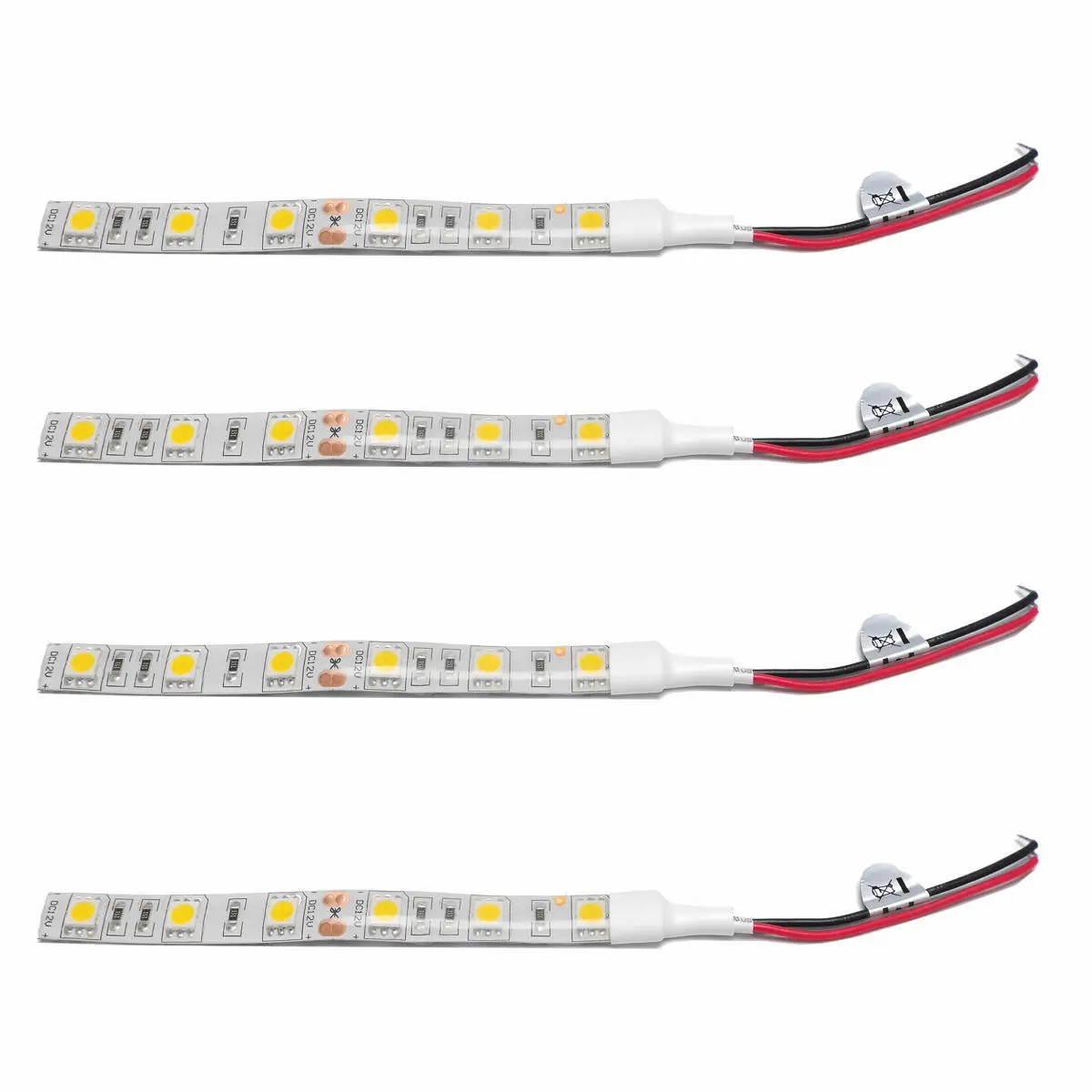 10pcs 12v 24v 5050 LED Flexible Strip 3000k Natural White 4000k 6000k Car Caravan Kitchen 20cm 25cm 30cm 35cm 40cm 50cm 1m 5m