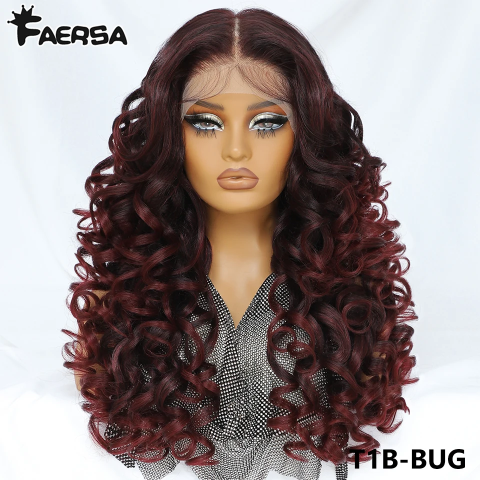Latisha 13X6 HD 13X5X1 Synthetische Lace Front Pruiken Krullend Pre Geplukt Kant Frontale Pruik met pony voor Vrouwen Hoogtepunt met Babyhair