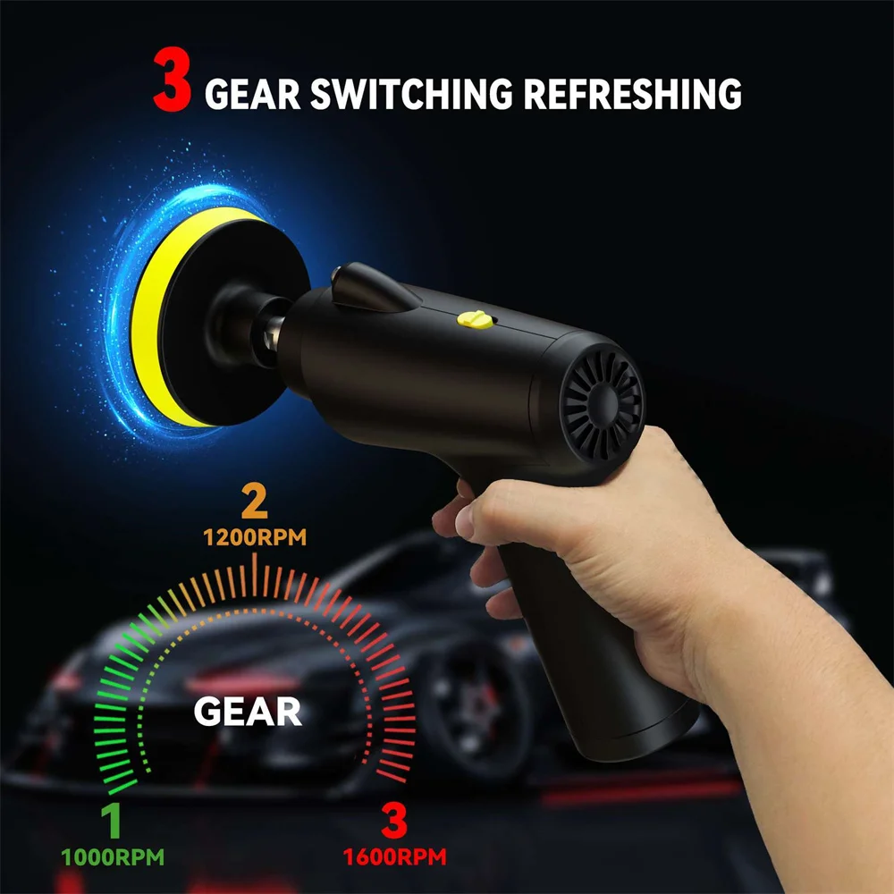 Car Polisher Cleaning Brush Waxer Ratory Car Buffer Electric Drill Tool Kit With 3 Speeds For Car Detailing Polishing Repair