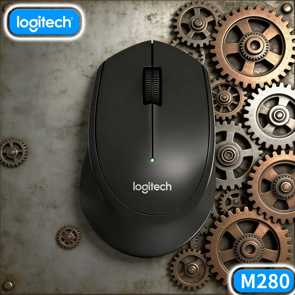 Wireless Mouse M280 Handy Everyday Office Compact Bag Friendly Size For Home Entertainment Desktop Laptop Daily Pc Work
